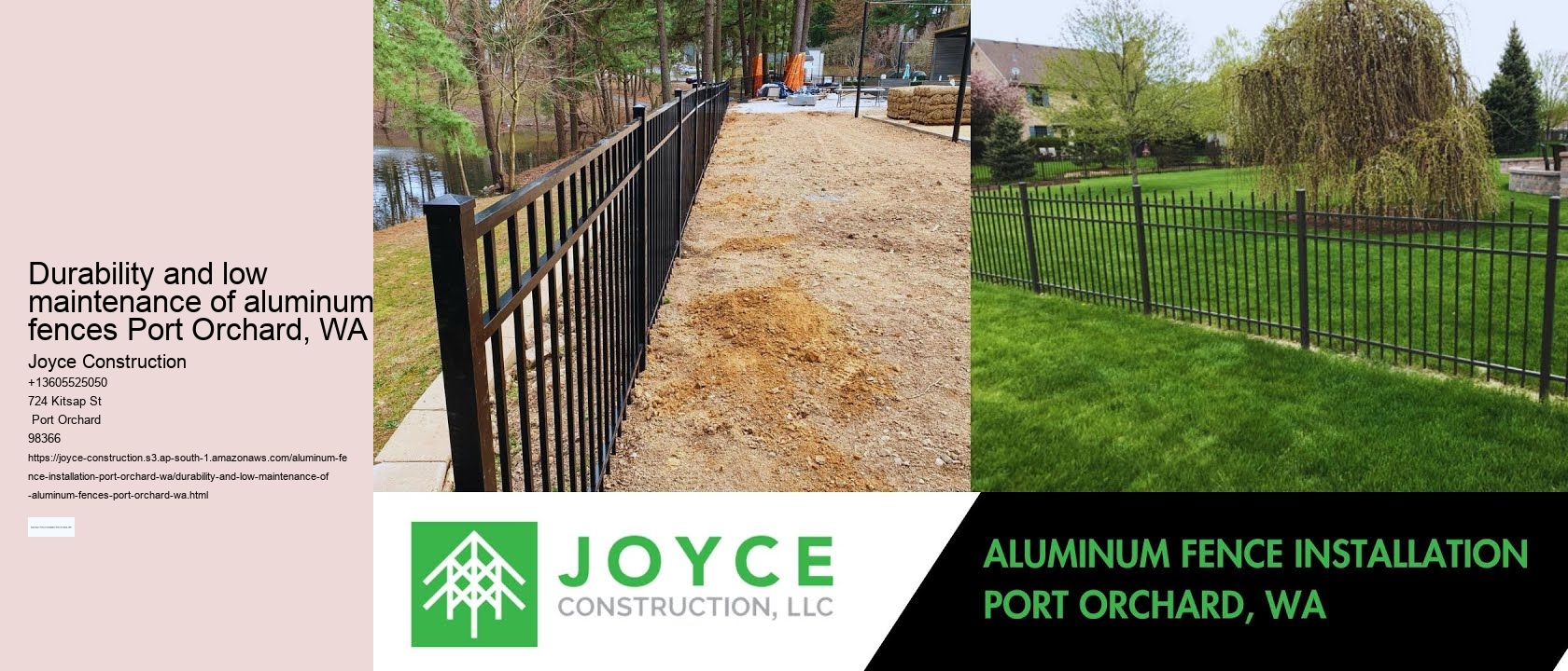 Durability and low maintenance of aluminum fences Port Orchard, WA