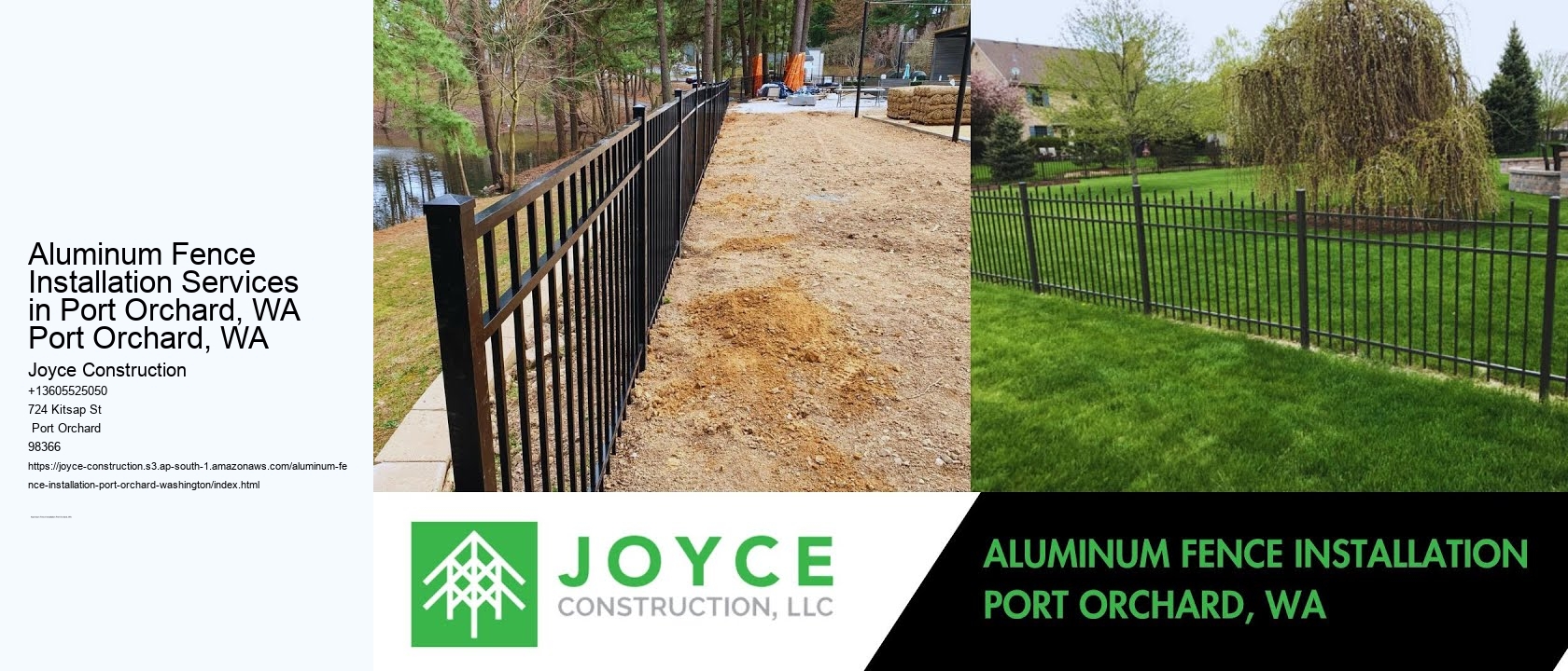 Aluminum Fence Installation Services in Port Orchard, WA Port Orchard, WA
