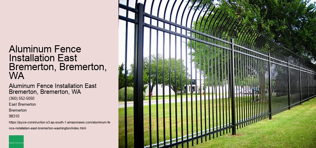 Aluminum Fence Installation East Bremerton, Bremerton, WA